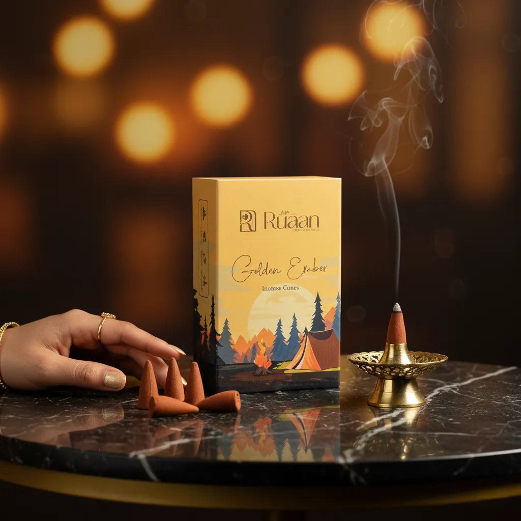 Ocean Whispers & Golden Ember Incense Cones Combo