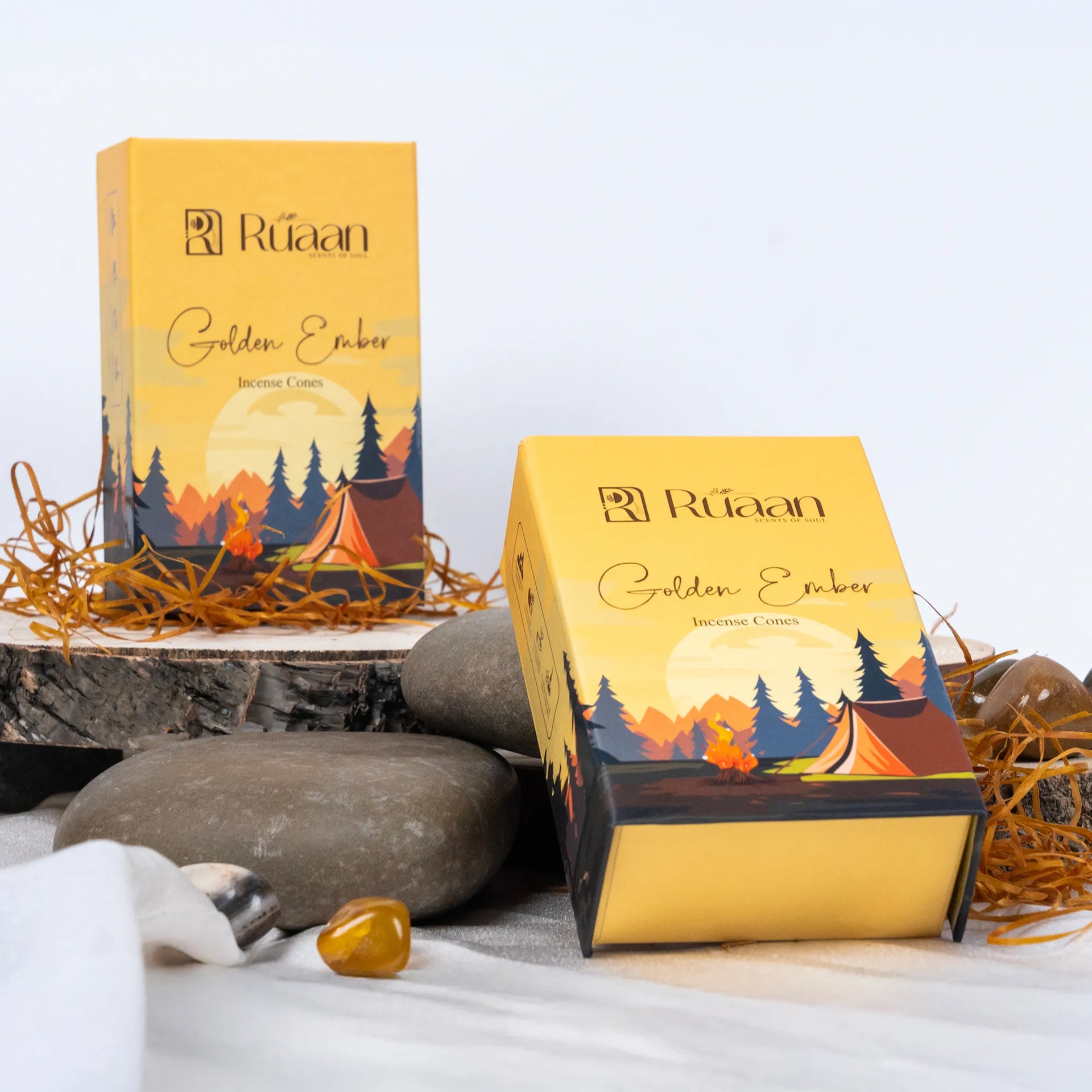 Golden Ember Incense Cones – Soulful & Stress Releasing