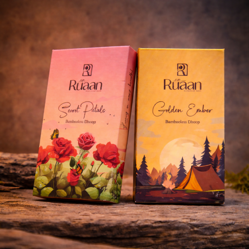 Golden Ember & Secret Petals Bambooless Dhoop Combo