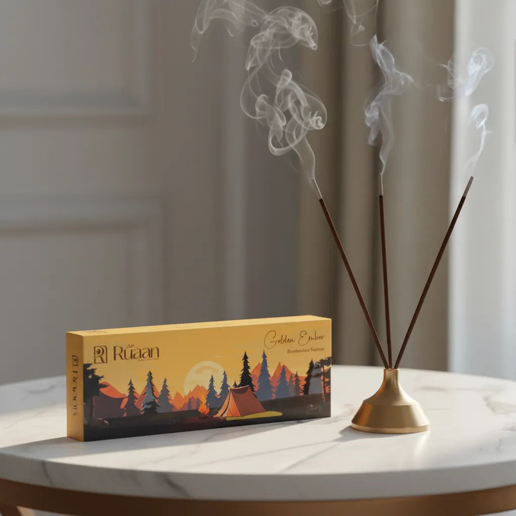 Golden Ember Bambooless Incense Sticks – Soulful & Stress Releasing