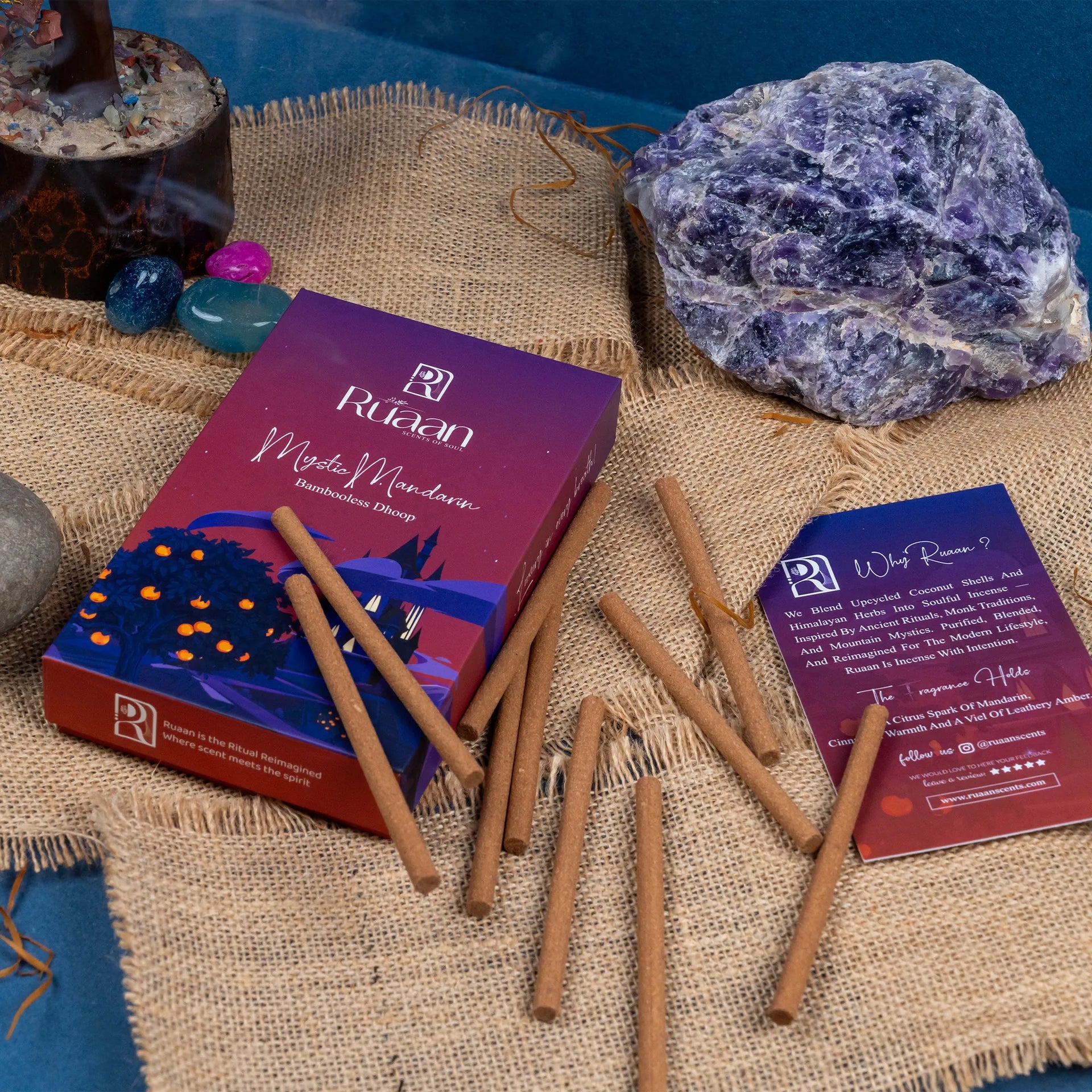 Mystic Mandarin & Wild Greens Bambooless Dhoop Sticks Combo