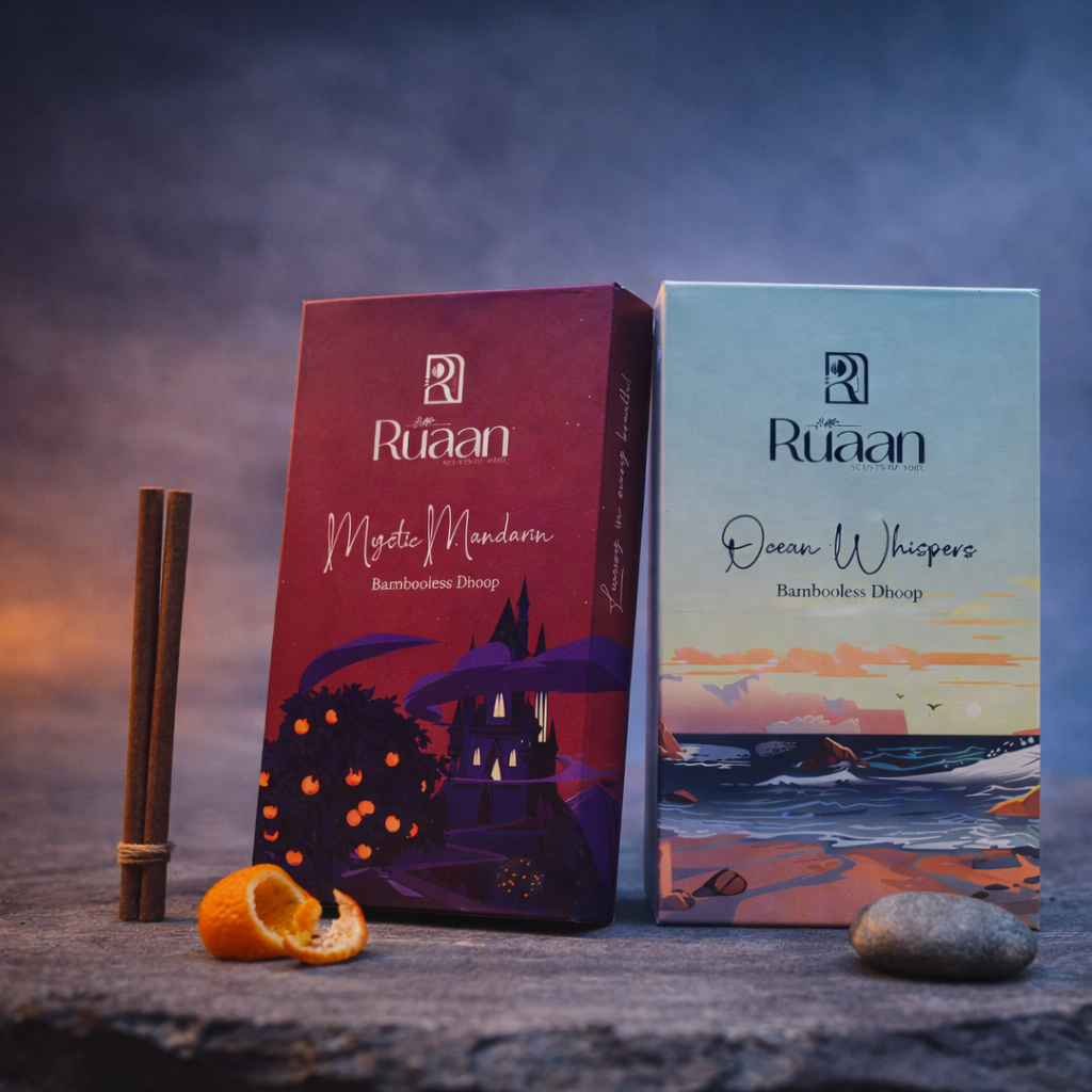 Mystic Mandarin & Ocean Whispers - Bambooless Dhoop Combo