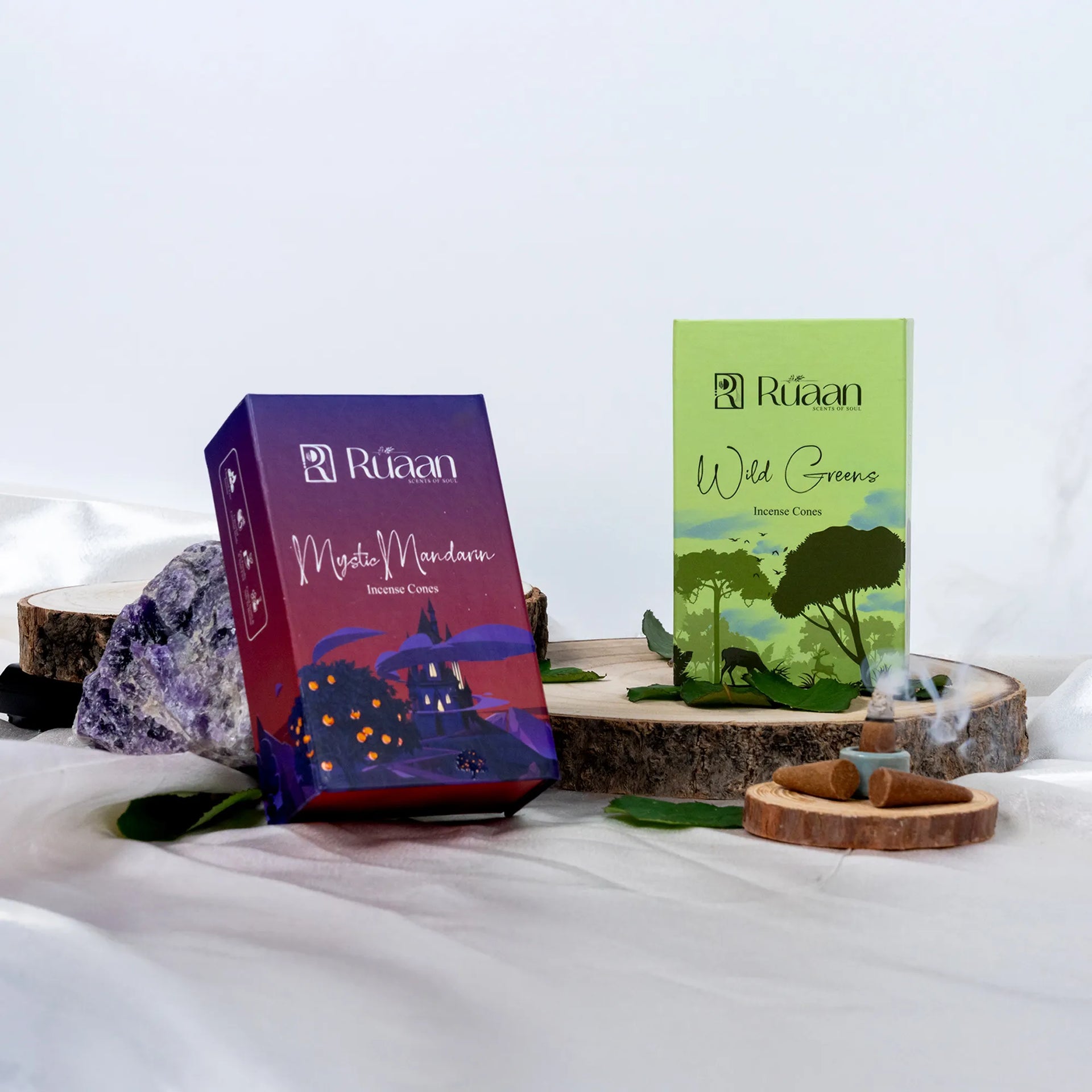 Mystic Mandarin & Wild Greens Incense Cones Combo