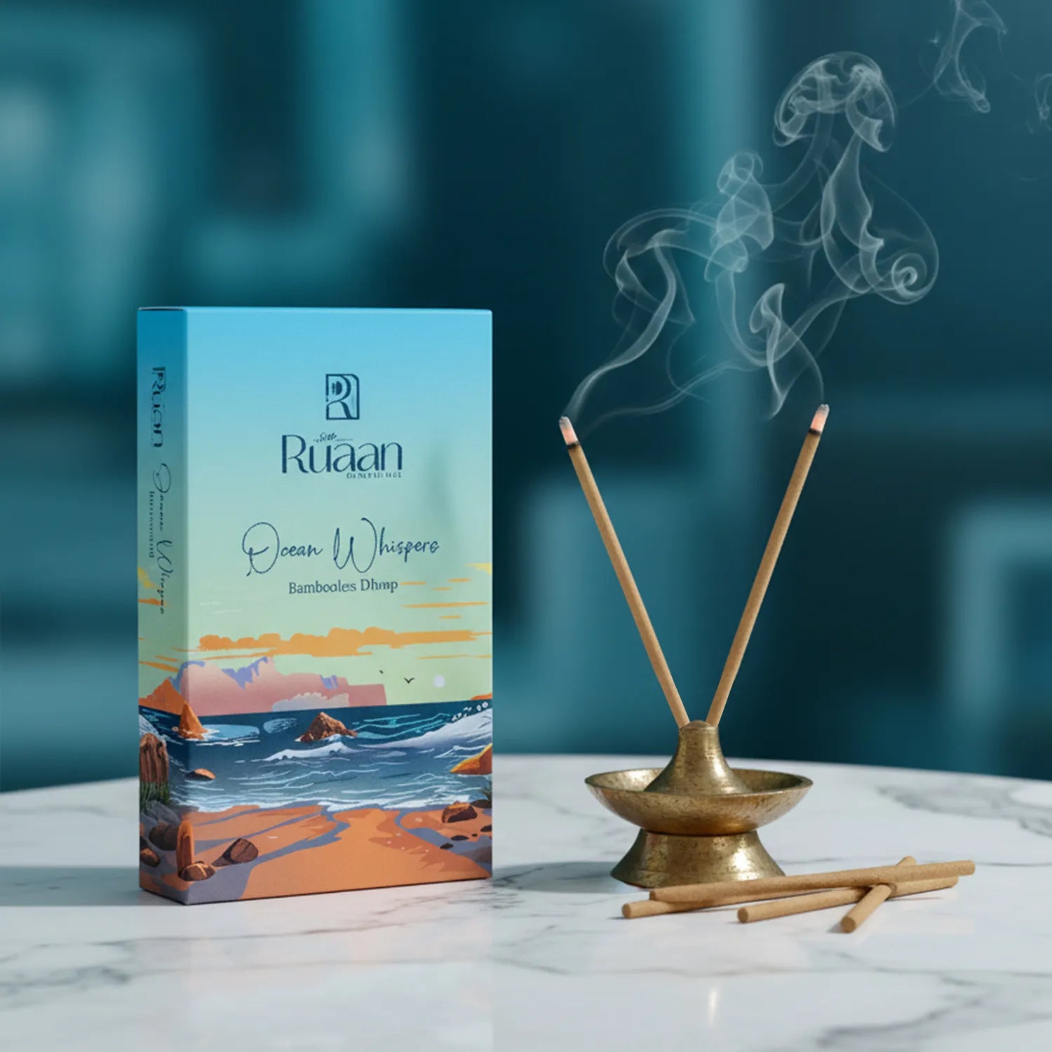 Ocean Whispers Bambooless Dhoop Sticks – Aqua Marine