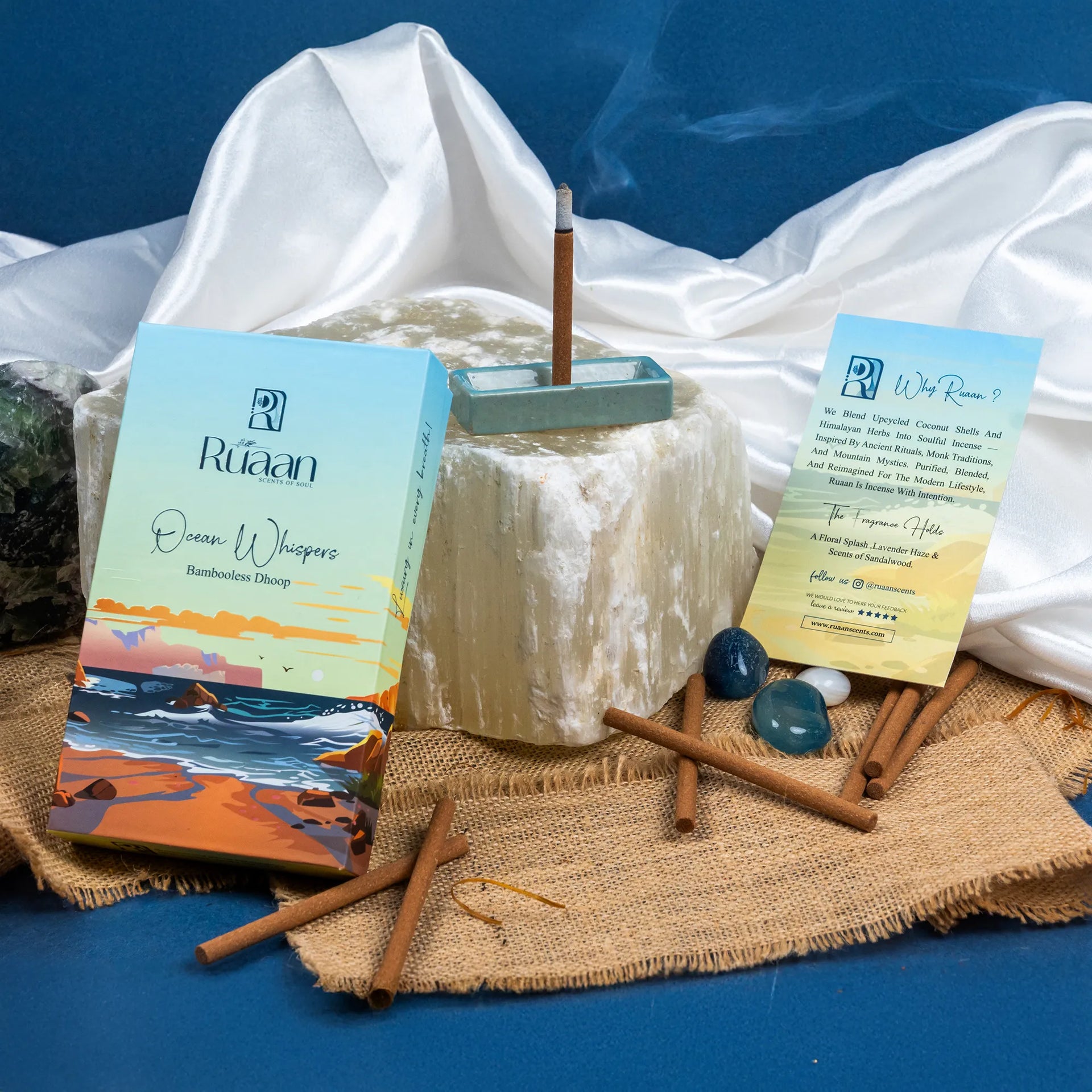 Ocean Whispers Bambooless Dhoop Sticks – Aqua Marine