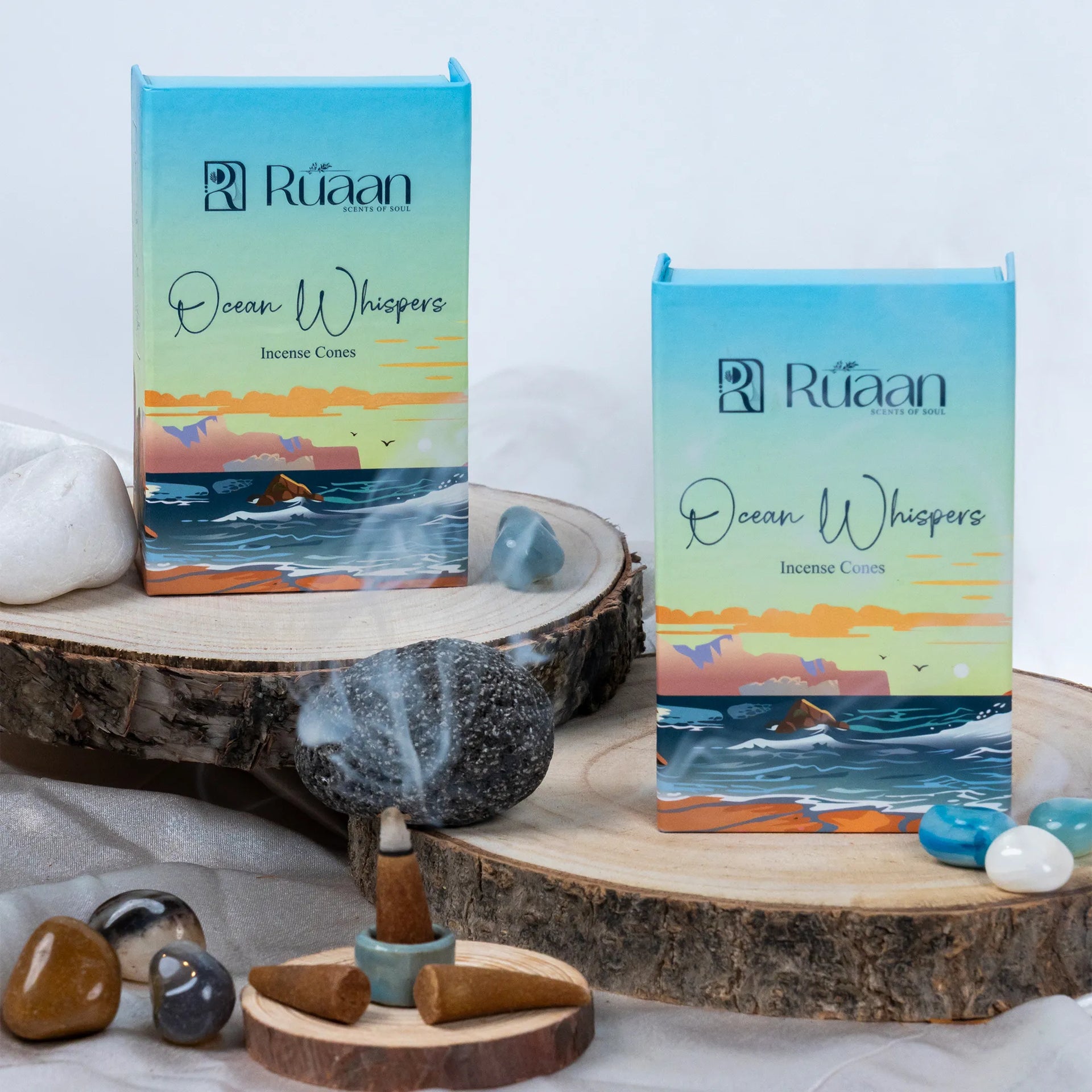 Ocean Whispers Incense Cones – Aqua Marine
