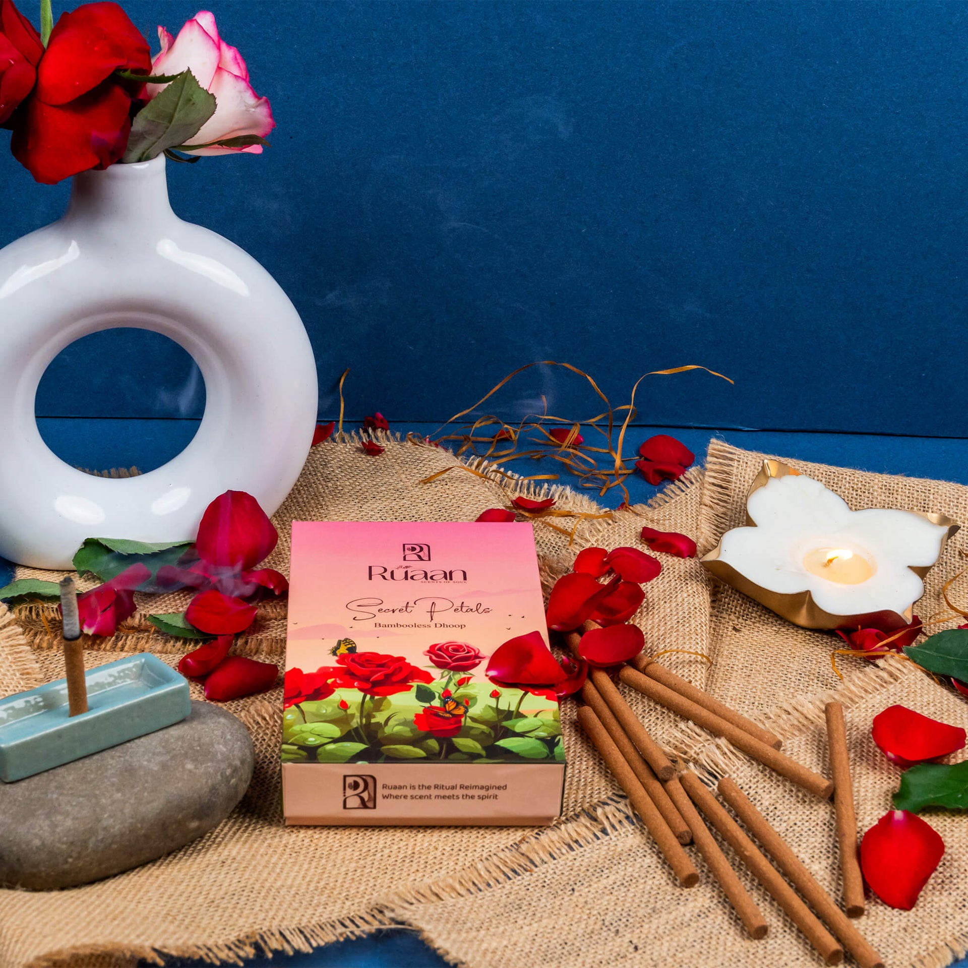 Golden Ember & Secret Petals Bambooless Dhoop Sticks Combo Pack