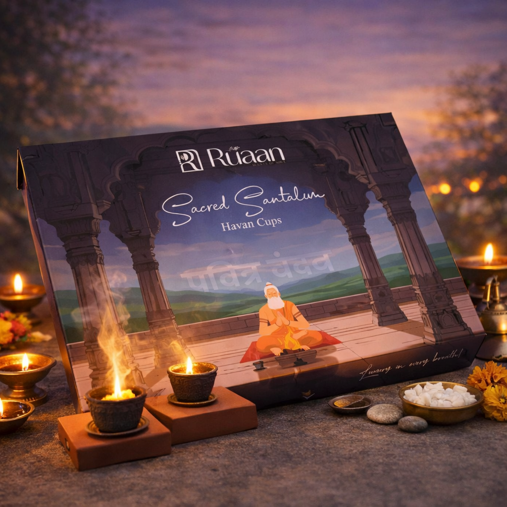 Sacred Santalum Havan Cups – Grounding Sandalwood Aroma