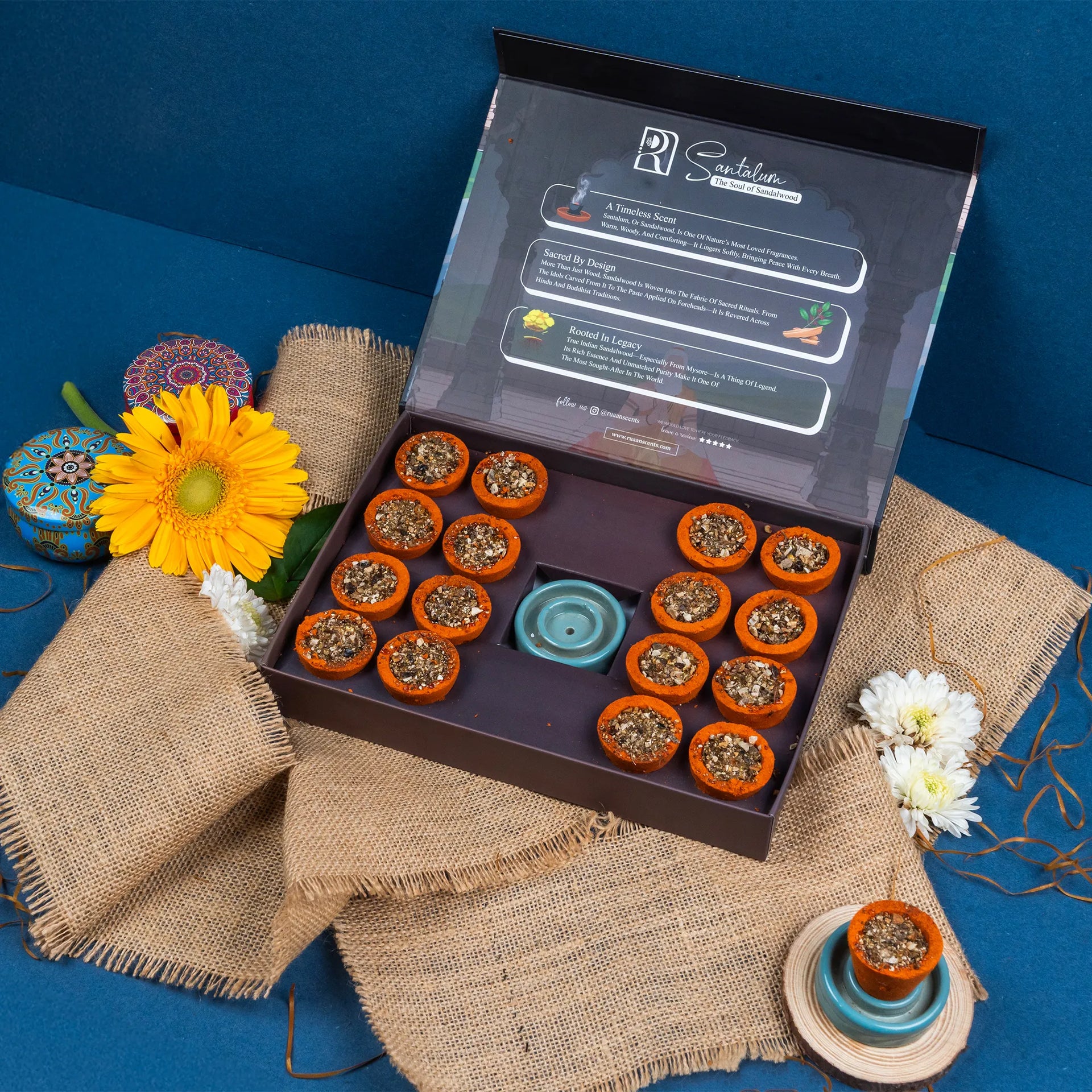 Sacred Santalum Havan Cups – Grounding Sandalwood Aroma