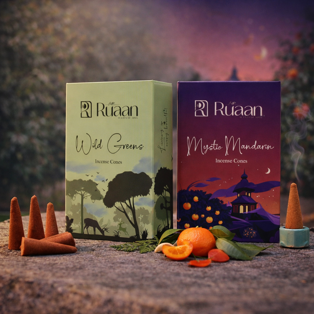 Mystic Mandarin & Wild Greens Incense Cones Combo